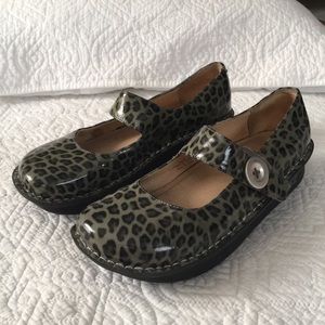 Alegria Paloma Leopard Patent Leather Mary Jane